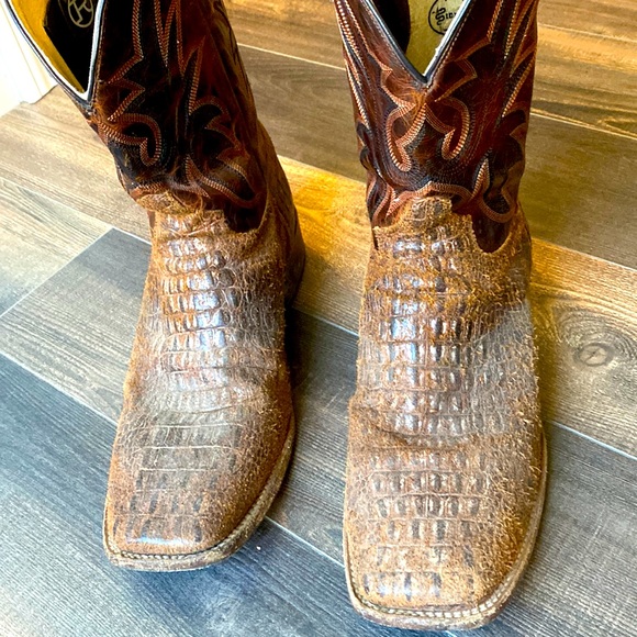 Roper Shoes Mens Roper Sidewinder Boots Embossed Caiman Print Ccs